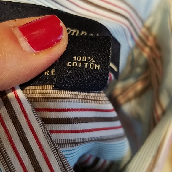 FACONNABLE MEN'S STRIPED SHIRT LARGE - Picture 4 of 4